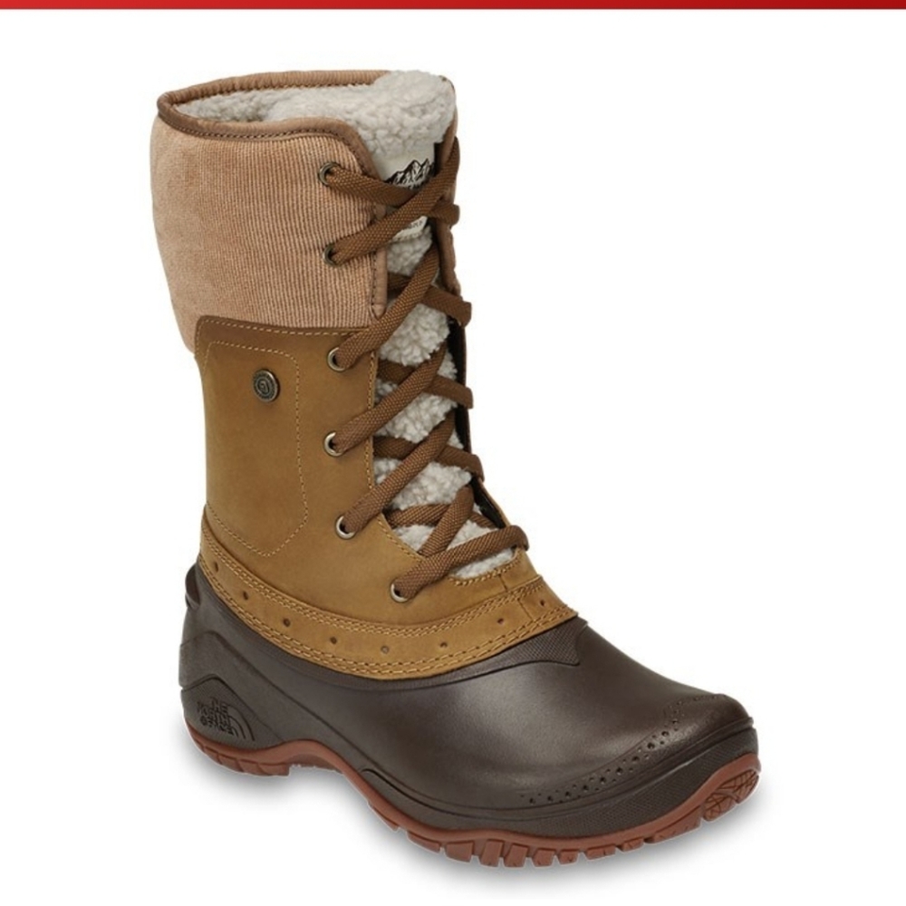 New northface tan winter boots size 10